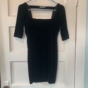 Black velvet dress